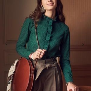 SEZANE Chemise Solange Vert NWT